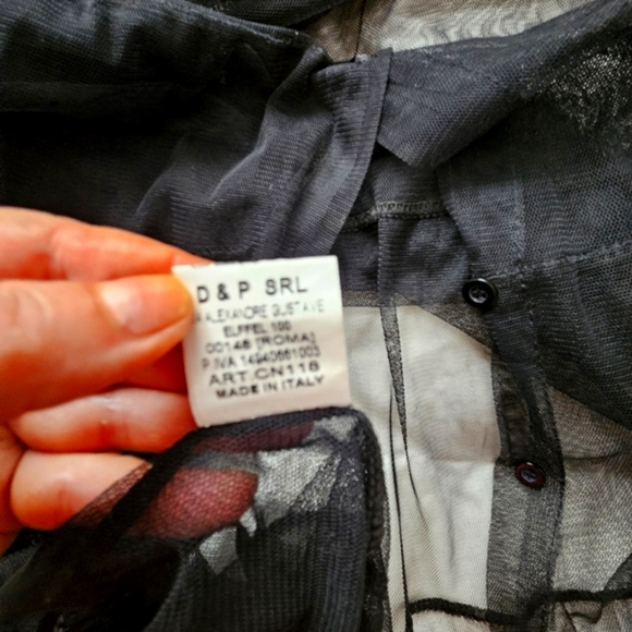 Black tulle cover-up M - Picture 5 of 6